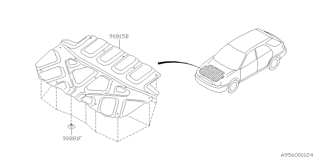 2005 Subaru Impreza WRX Hood Insulator Diagram