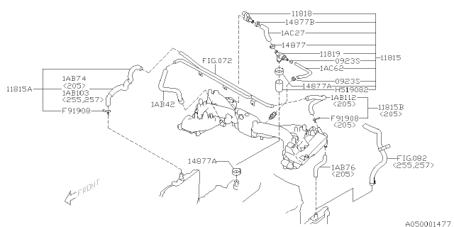 2004 Subaru Impreza STI Intake Manifold Diagram 16