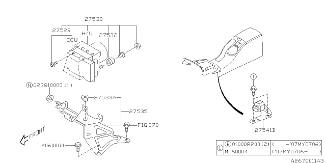 2007 Subaru Impreza STI Antilock Brake System Diagram 2