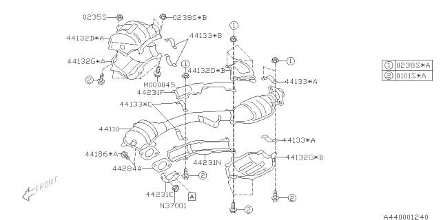 2004 Subaru Impreza STI Exhaust Diagram 5