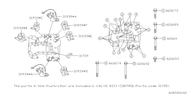 2005 Subaru Impreza WRX Control Valve Diagram 1