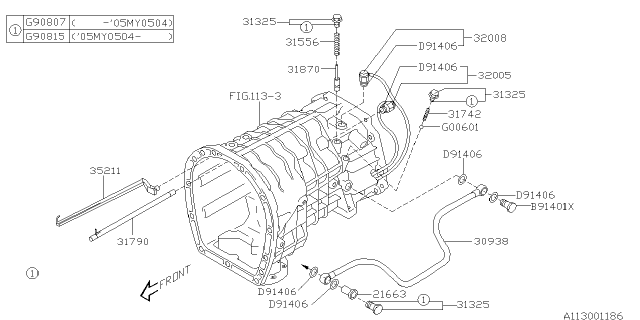 2007 Subaru Impreza Manual Transmission Case Diagram 4