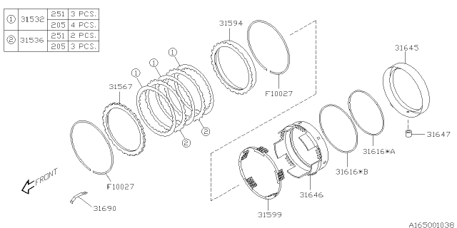 2003 Subaru Impreza WRX Band Brake Diagram