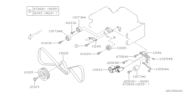 2007 Subaru Impreza WRX Camshaft & Timing Belt Diagram 4