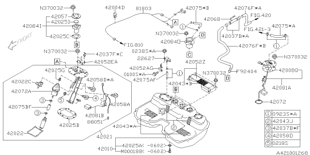 2005 Subaru Impreza STI Fuel Tank Diagram 10