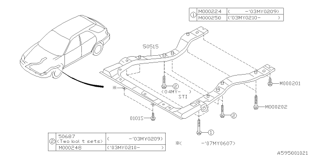 2005 Subaru Impreza Chassis Frame Diagram