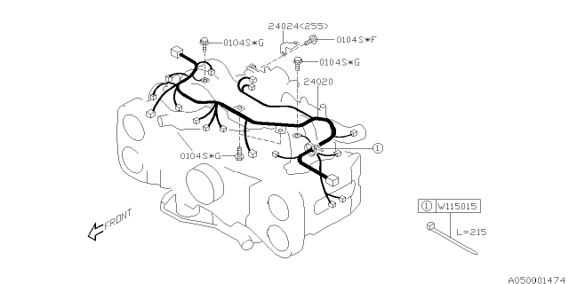 2003 Subaru Impreza WRX Intake Manifold Diagram 1