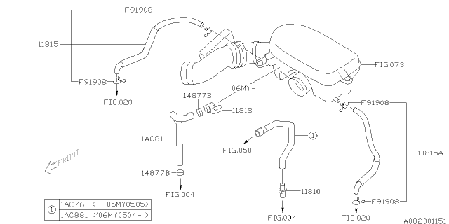 2005 Subaru Impreza WRX Emission Control - PCV Diagram 3