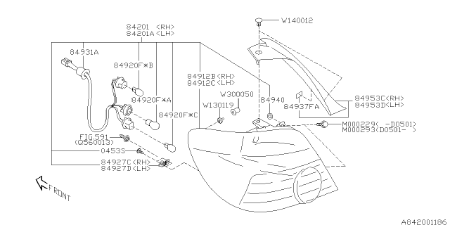 2004 Subaru Impreza WRX Lamp - Rear Diagram 4