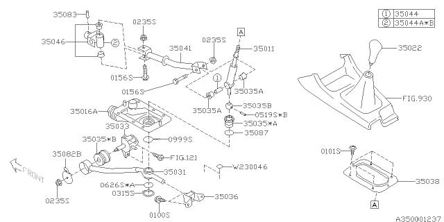 2007 Subaru Impreza Manual Gear Shift System Diagram 2