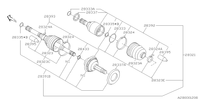 2006 Subaru Impreza Front Axle Diagram 2