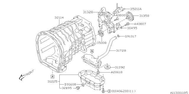 2003 Subaru Impreza Manual Transmission Case Diagram 2