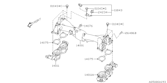 2007 Subaru Impreza STI Intake Manifold Diagram 9