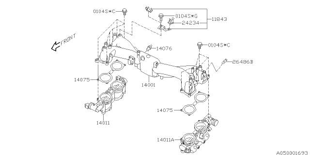 2006 Subaru Impreza STI Intake Manifold Diagram 9