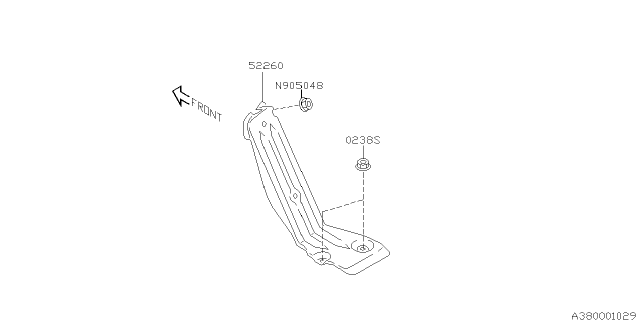 2006 Subaru Impreza STI Foot Rest Diagram