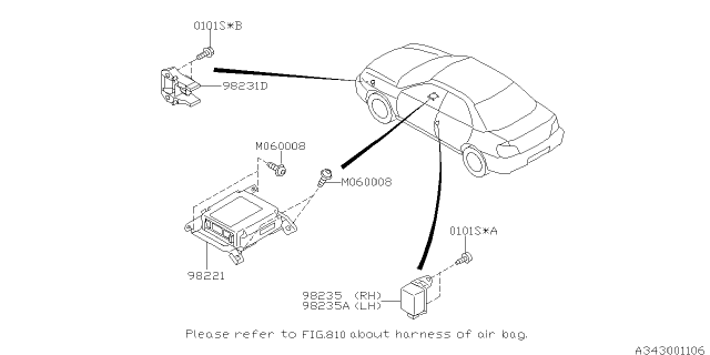 2006 Subaru Impreza STI Air Bag Diagram 3