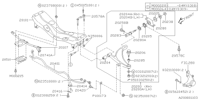 2005 Subaru Impreza Front Suspension Diagram 3