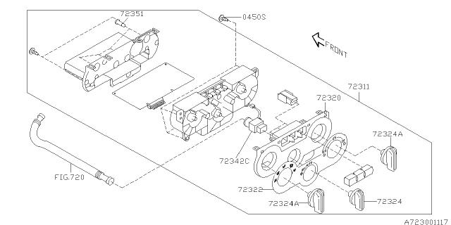2004 Subaru Impreza Case Heater Control Diagram for 72320FE000