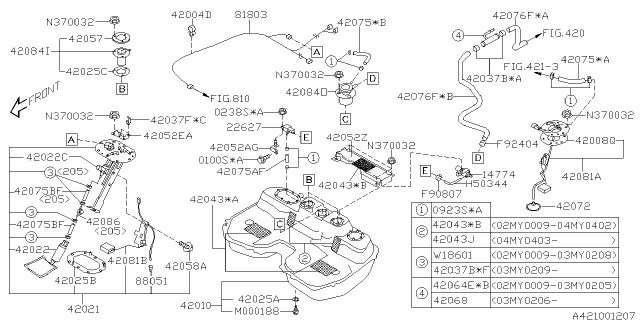 2005 Subaru Impreza Fuel Tank Diagram 6