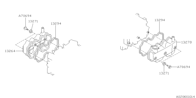 1999 Subaru Impreza Rocker Cover Diagram 1