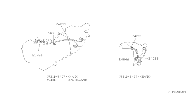 1993 Subaru Impreza Transmission Harness Diagram