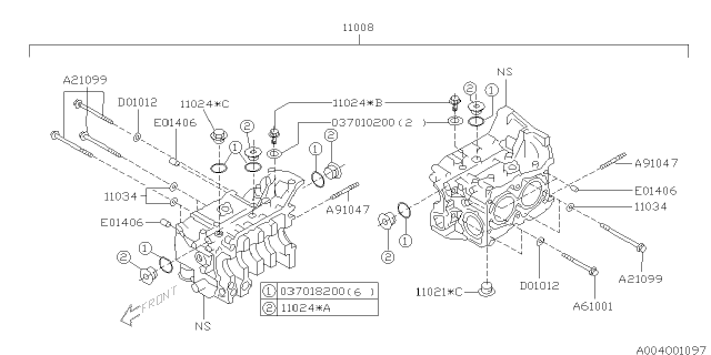 1998 Subaru Impreza Cylinder Block Diagram 2