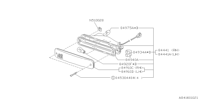 2001 Subaru Impreza Lamp - Front Diagram 2