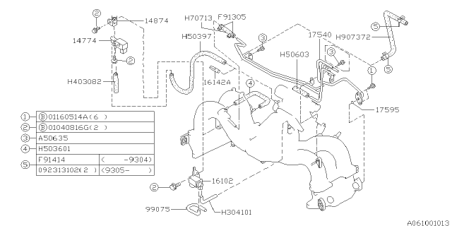 1995 Subaru Impreza SOLENOID Valve Diagram for 14774AA271