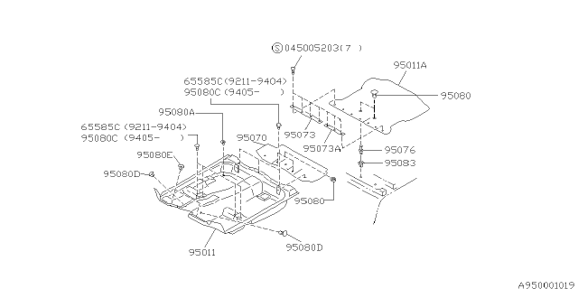 1993 Subaru Impreza Mat Diagram