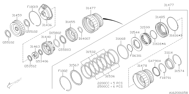 2001 Subaru Impreza Planetary Diagram