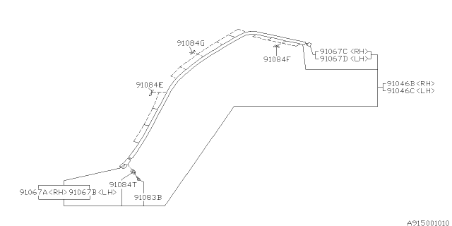 2000 Subaru Impreza Clip Diagram for 91017FA030
