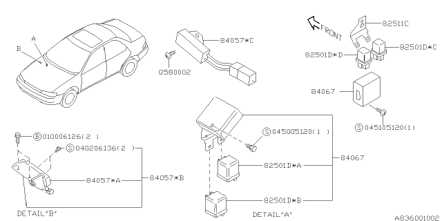 1996 Subaru Impreza Electrical Parts - Day Time Running Lamp Diagram