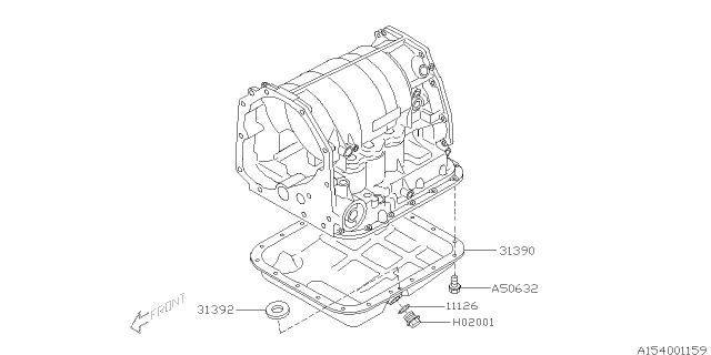 1998 Subaru Impreza Automatic Transmission Case Diagram 3