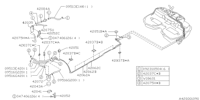 1995 Subaru Impreza Fuel Piping Diagram 1