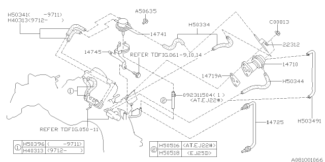 1999 Subaru Impreza Emission Control - EGR Diagram 1