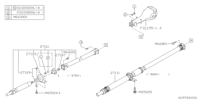 1993 Subaru Impreza Propeller Shaft Diagram