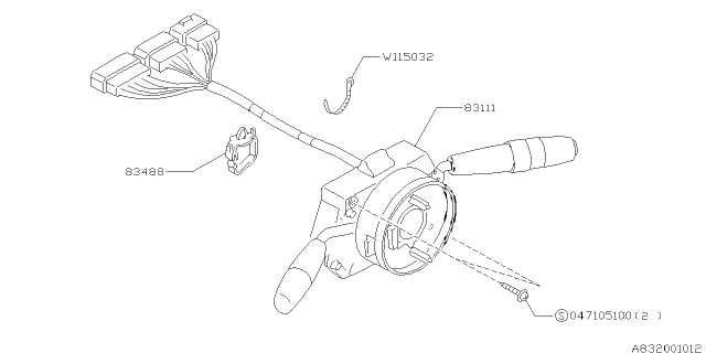 1994 Subaru Impreza Switch - Combination Diagram 1