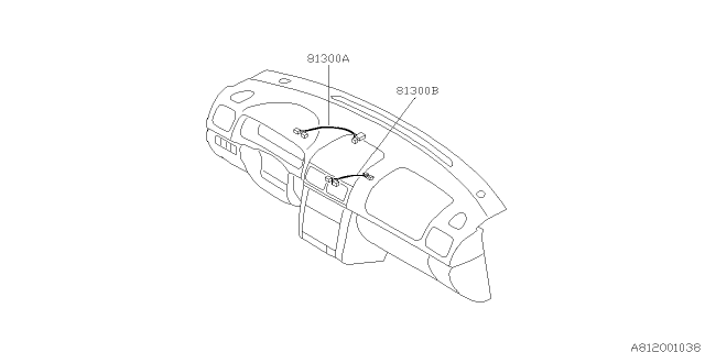2000 Subaru Impreza Wiring Harness - Instrument Panel Diagram