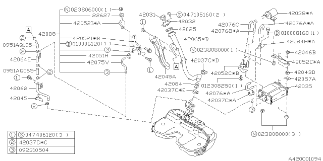 1998 Subaru Impreza Fuel Piping Diagram 1