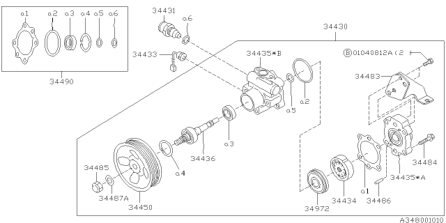 1996 Subaru Impreza Oil Pump Diagram