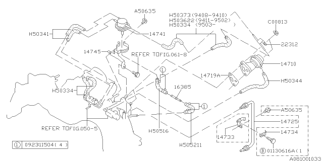 1995 Subaru Impreza Back Pr TRD Valve Bracket Diagram for 14745AA022