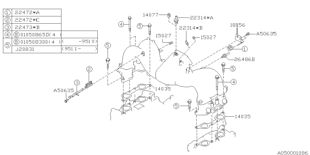 1994 Subaru Impreza Intake Manifold Diagram 5