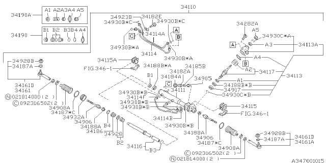 1995 Subaru Impreza Power Steering Gear Box Diagram