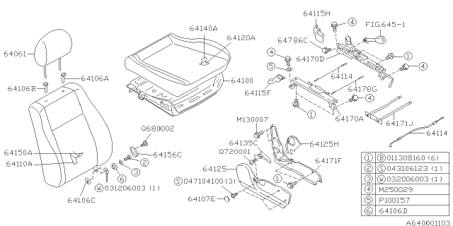 1997 Subaru Impreza Front Seat Diagram 4