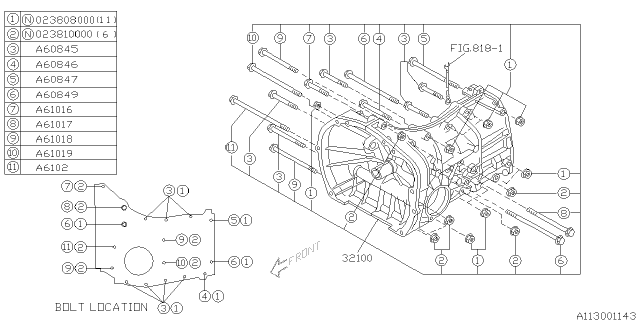 2001 Subaru Impreza Manual Transmission Case Diagram 2