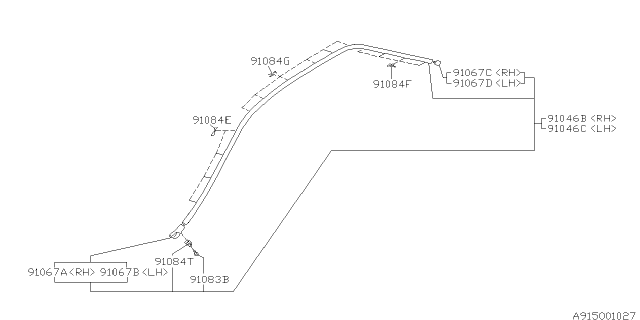 1995 Subaru Impreza Molding Diagram 1