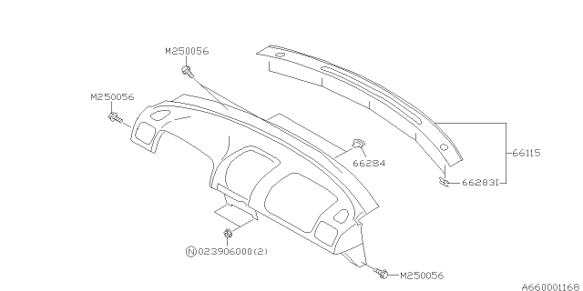 1999 Subaru Impreza Instrument Panel Diagram 4