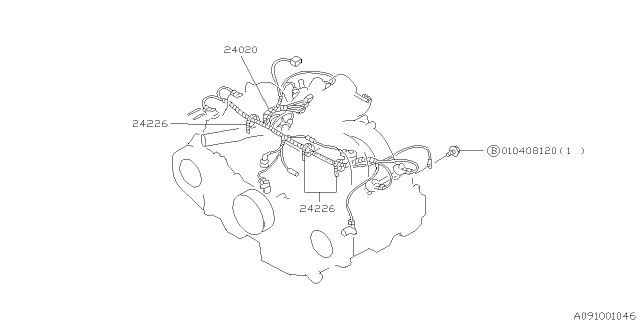 1999 Subaru Impreza Engine Wiring Harness Diagram for 24020AC131