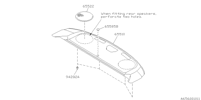 1993 Subaru Impreza PT081694 Clip Diagram for 65520AA010EM