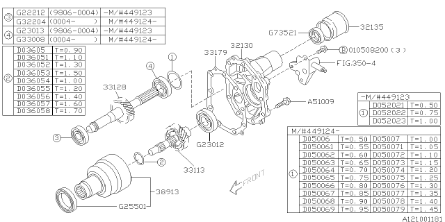 2000 Subaru Impreza Manual Transmission Transfer & Extension Diagram 1
